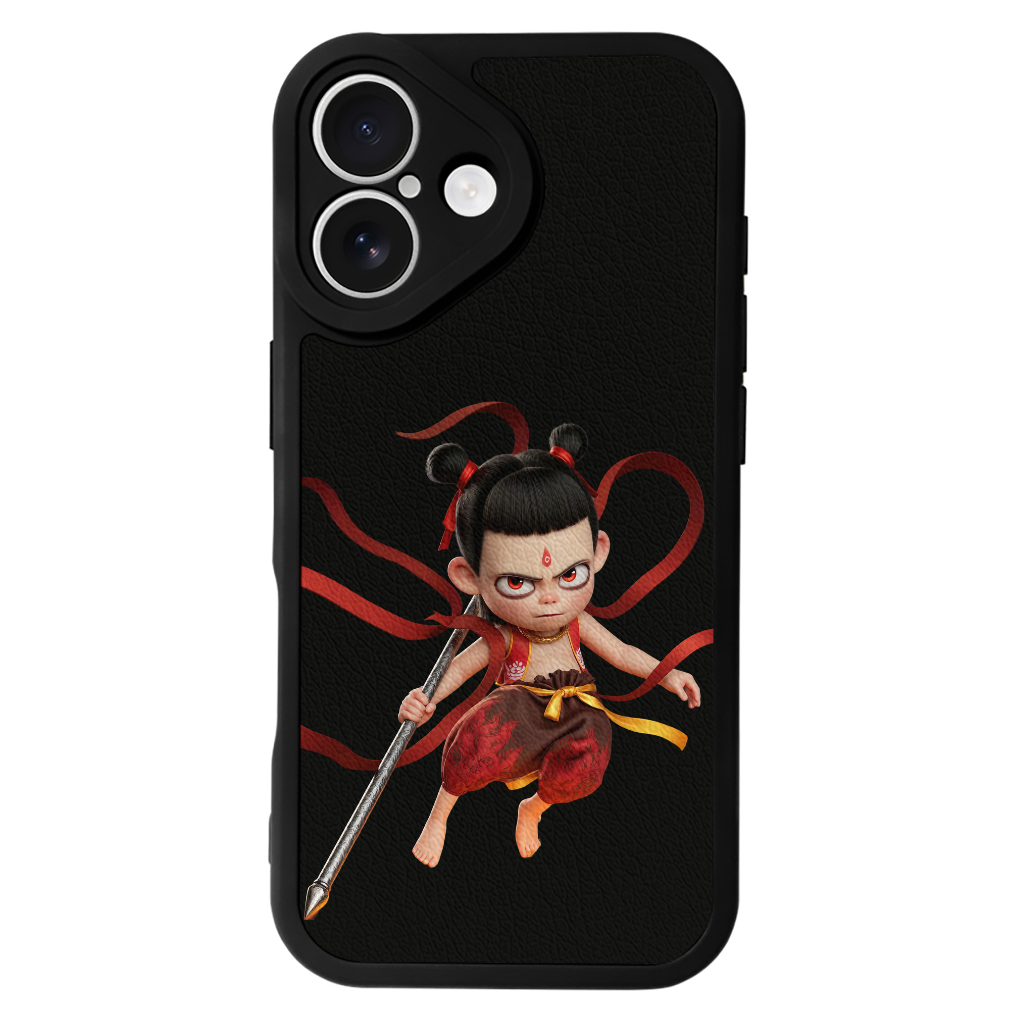 （画像用） Ne Zha 2 ナタ 魔童の大暴れ 【iPhone 16シリーズ対応】シリコンスマホケース（レザー調） 材質：シリコン